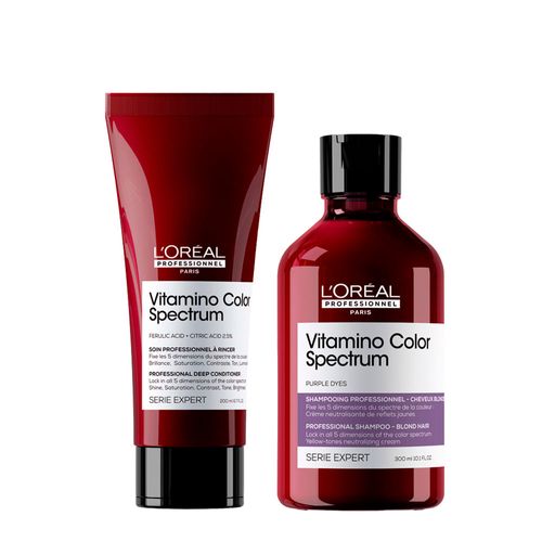 Kit L'Oreal Professionnel Série Expert Vitamino Color Spectrum Purple Shampoo 300ml + Condicionador 200ml Kit