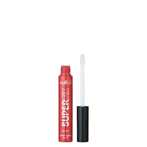 Batom Líquido Vult Super Fix Vermelho Profundo 5ml Vermelho Profundo
