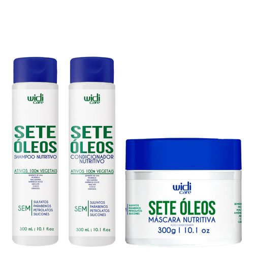 Kit Widi Care Sete Óleos Shampoo 300ml + Condicionador 300ml + Máscara 300g Kit