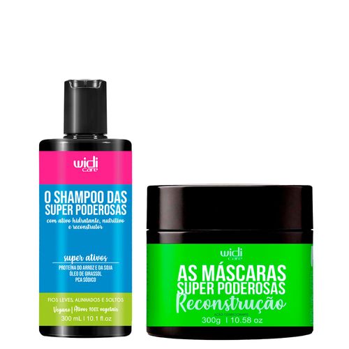 Kit Widi Care Super Poderosas Shampoo 300ml + Máscara de Reconstrução 300g