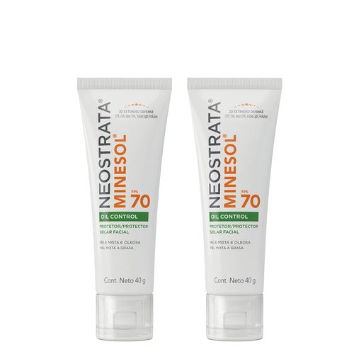 Kit Neostrata Minesol Protetor Solar Facial Sem Cor FPS 70 40g - 2 Unidades Kit