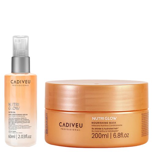 Kit Cadiveu Professional Máscara 200ml + Óleo Nutri Glow  60ml Kit
