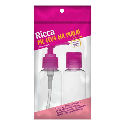 Kit de Viagem Com Dois Frascos Colors Ricca Kit de Viagem Com Dois Frascos Colors Ricca