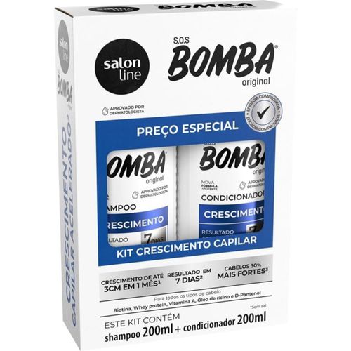 Kit Shampoo + Condicionador SOS Bomba Original Salon Line 200ml