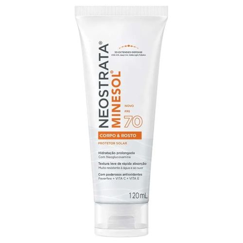 Kit com 3 Unidades de Protetor Solar Neostrata Minesol Corpo E Rosto Fps70 120ml