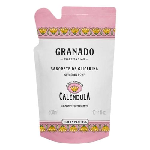Kit com 3 Unidades de Refil Sabonete Líquido Granado Calêndula 300ml