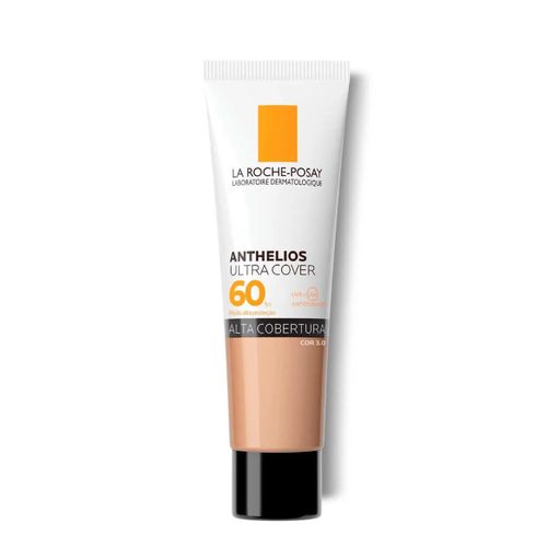 Kit com 3 Unidades de Protetor Solar Facial Anthelios Ultra Cover La Roche-Posay FPS60 Cor 3.0 30g