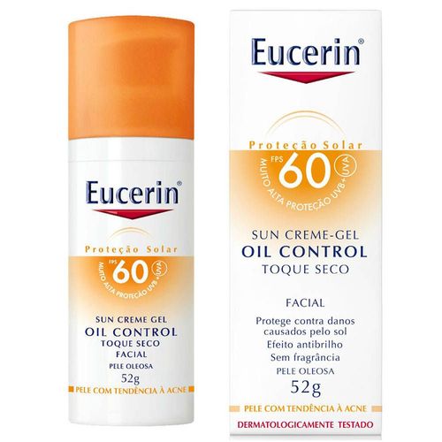 Kit com 3 Unidades de Protetor Solar Eucerin Fps60 Oil Control 52G