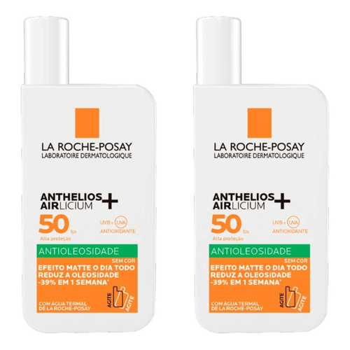 Kit com 2 Unidades de Protetor Solar Facial La Roche-Posay Anthelios Airlicium+ Fluido FPS50