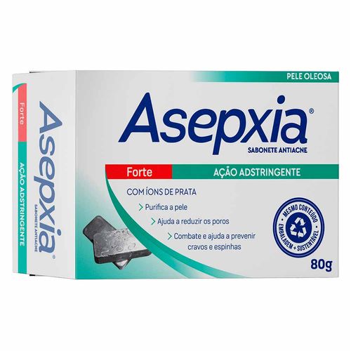 Kit com 3 Unidades de Asepxia Sabonete Forte 80g