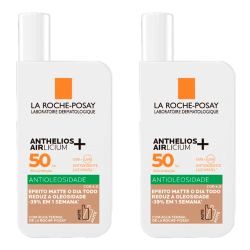 Kit com 2 Unidades de Protetor Solar Facial La Roche-Posay Anthelios Airlicium+ Fluido FPS50