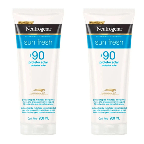Kit com 2 Unidades de Protetor Solar Corporal Neutrogena Sun Fresh FPS 90 200ml