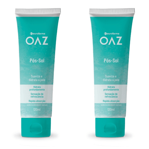 Kit com 2 Unidades de Pós Sol Gel OAZ com 120ml