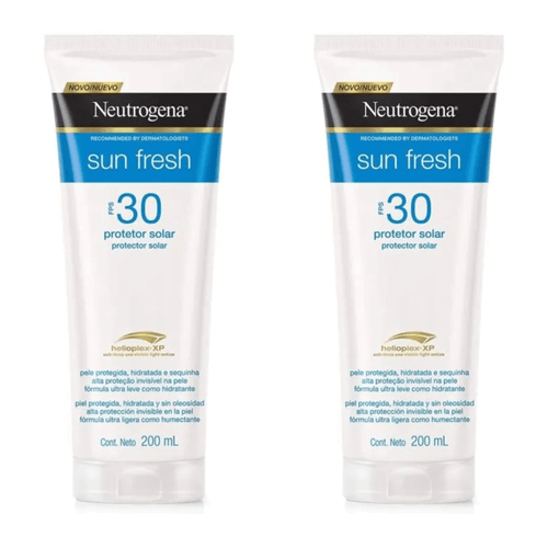 Kit com 2 Unidades de Neutrogena Protetor Solar Sun Fresh 30 FPS 200ml