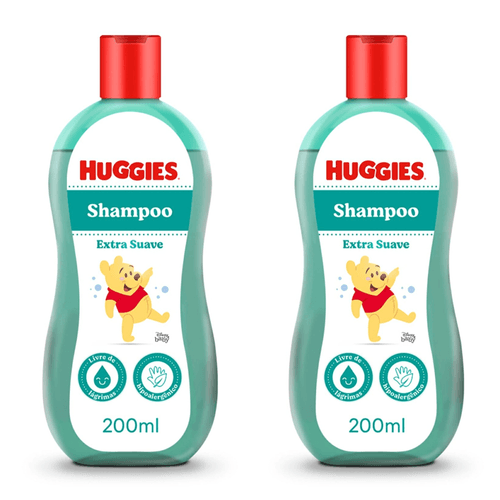 Kit com 2 Unidades de Shampoo Extra Suave 200ml Huggies