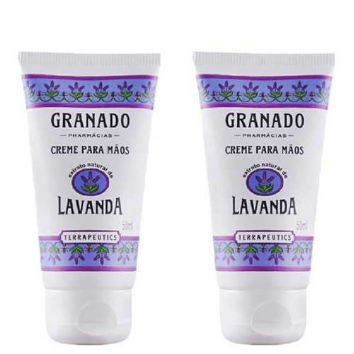 Kit com 2 Unidades de Granado Creme Para Mãos Terrapeutics Lavanda 50ml