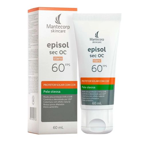 Kit com 2 Unidades de Episol Protetor Solar Sec Oc FPS60 Claro 60ml