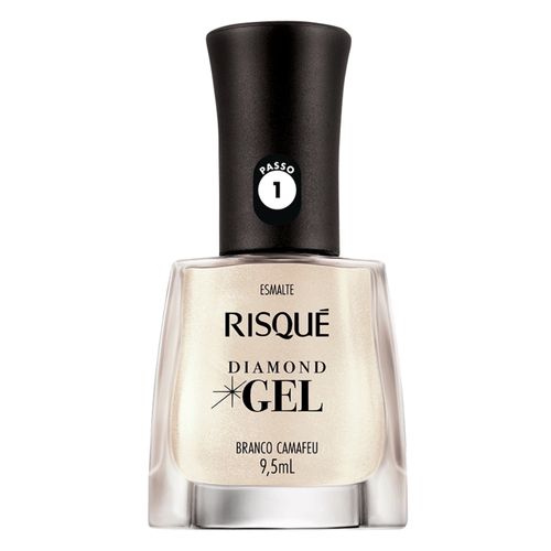 Esmalte Risque Diamond Gel Branco Camafeu