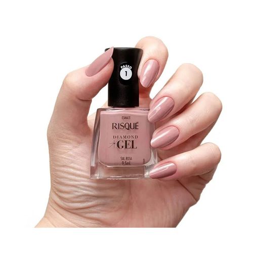 Esmalte Risque Diamond Gel Sal Rosa
