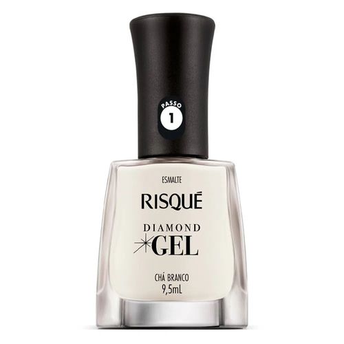 Esmalte Risque Diamond Gel Chá Branco