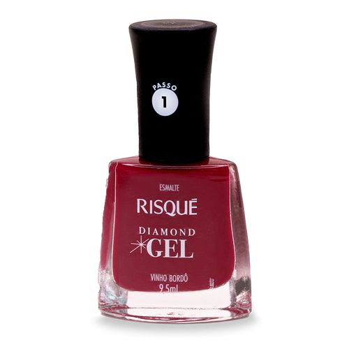 Esmalte Risque Diamond Gel Vinho Bordo