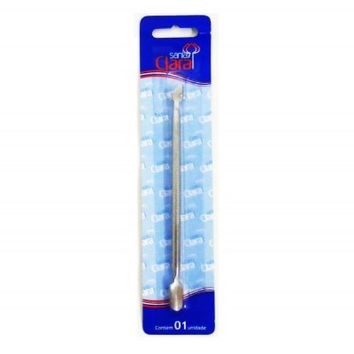 Espátula Santa Clara Dupla Inox para Cutícula
