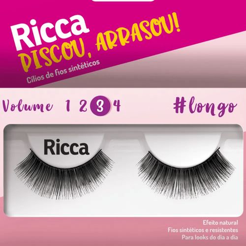 Cílios Postiços Ricca Vol. 03 Longo - 310