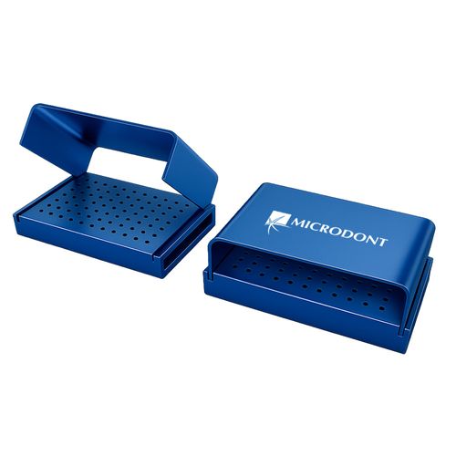 Broqueiro de Alumínio Autoclavável FG 60 Furos Microdont Azul