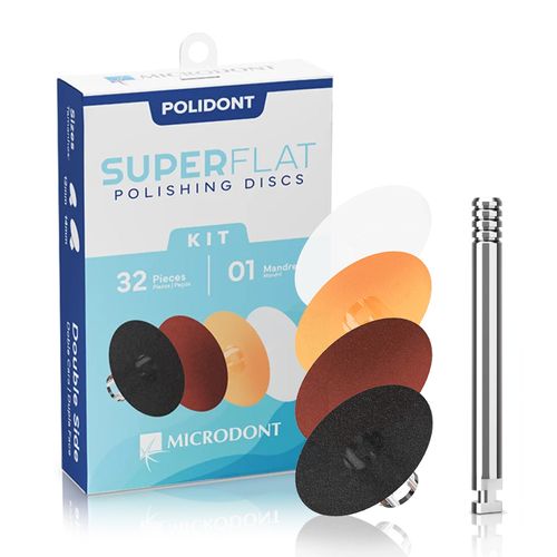 Kit Polimento Superflat 32 Un + Mandril Polidont Microdont