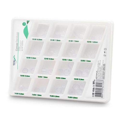 Coroa em Acetato Transparente para Dente Decíduo com 64 Tdv