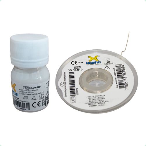 Kit Solda em Prata Ø0,5mm Rolo 5,0m Mais Pasta 20ml Morelli