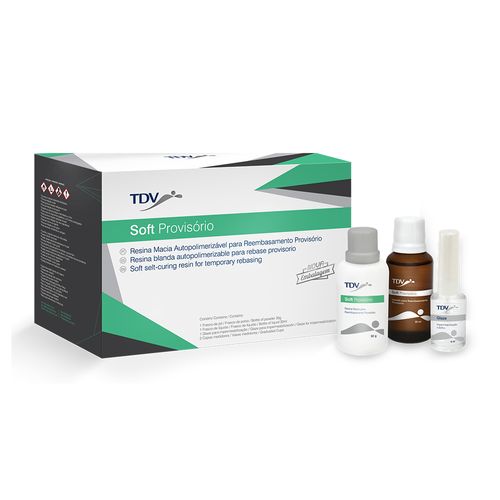Kit Reembasador Soft Provisório Macia Autopolimerizável Tdv Incolor