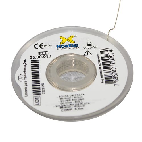 Solda De Prata Ortodôntica Ø0,5mm Rolo Comp. 5,0m Morelli
