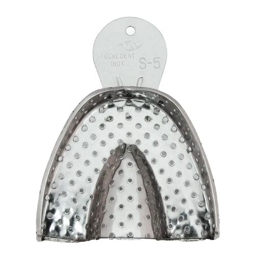 Moldeira Dentada Perfurada em Aço Inox Adulto Tecnodent 5-Superior