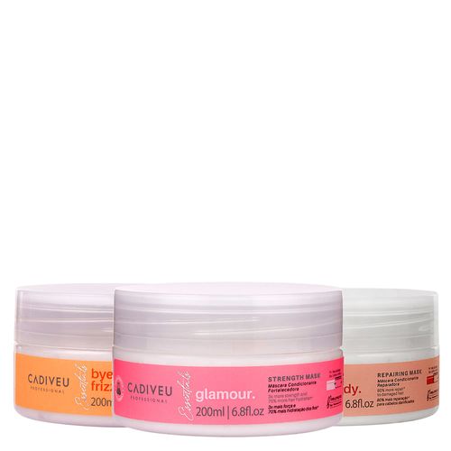 Kit Cadiveu Cronograma Capilar Essentials - 3 Produtos 200ml Kit Kit Cadiveu Cronograma Capilar Essentials - 3 Produtos 200ml Kit