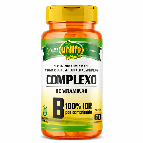 Complexo B Unilife 60 Capsula Vegana Vitamina Sem Sabor Sem Sabor