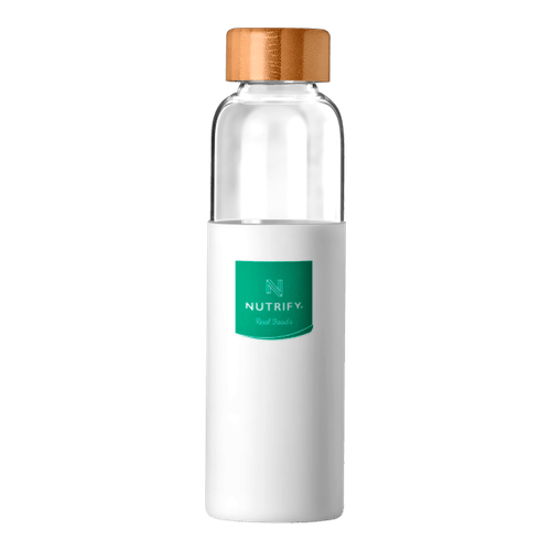 GARRAFA DE VIDRO COM TAMPA DE BAMBU 600ml 600ml