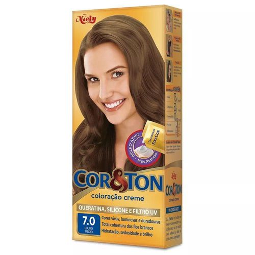 TINTURA COR TON 7.0 LOURO MEDIO