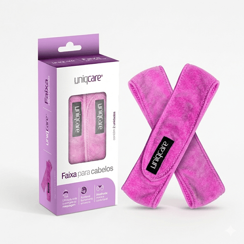 FAIXA ATOALHADA PARA CABELO UNIQCARE
