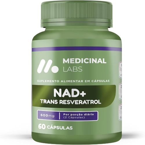 NAD + TRANS RESVERATROL 600MG 60 CAPSULAS - MEDICINAL LABS
