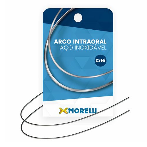 Arco Ortodôntico Intraoral Inferior CrNi Retangular Morelli 017x025