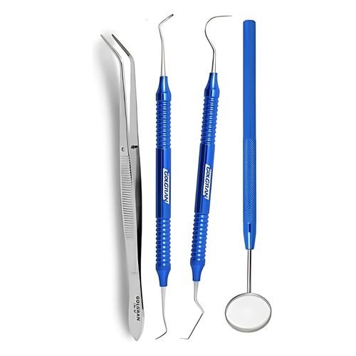 Kit de Instrumentais de Atendimento Clínico Completo Golgran Azul