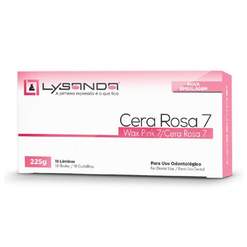Cera Rosa 7 Impressão e Registros de Mordidas 18 Un. Lysanda