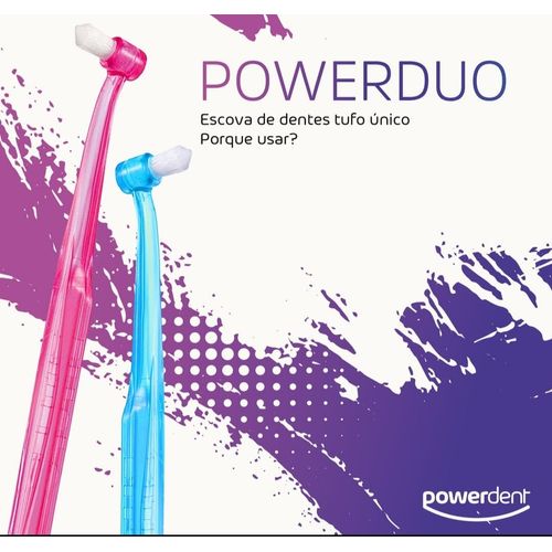 ESCOVA DE DENTES POWERDUO 2 TUFOS - ROSA