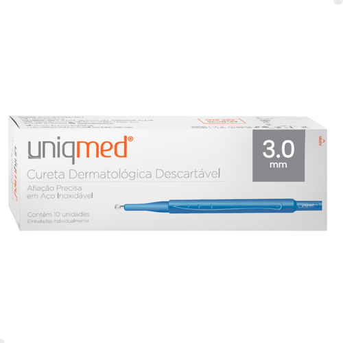 CURETA DERMATOLOGICA DESCARTAVEL UNIQMED - 3 MM