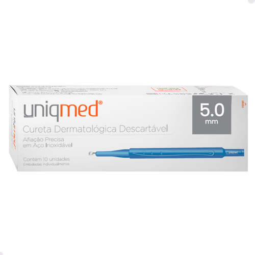 CURETA DERMATOLOGICA DESCARTAVEL UNIQMED - 5 MM