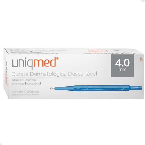 CURETA DERMATOLOGICA DESCARTAVEL UNIQMED - 4 MM