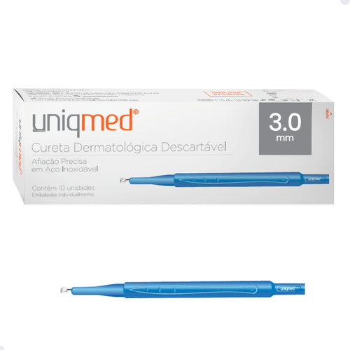 CURETA DERMATOROLIGICA DESCARTAVEL UNIQMED UNITARIO - 2MM