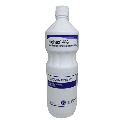 RIOHEX 4%  CLOREXIDINA COM TENSOATIVO 1L  RIOQUIMICA