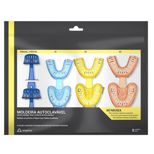 Kit Moldeira Total Perfurada Autoclavável Colorida Angelus